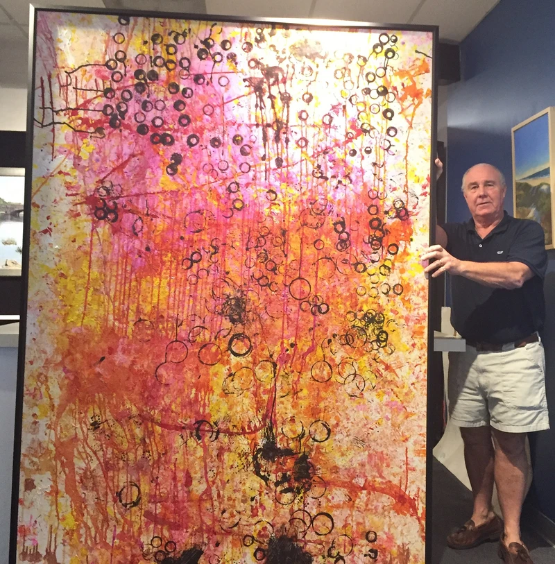 5’ X 7’ framed canvas for a school in Greenwich