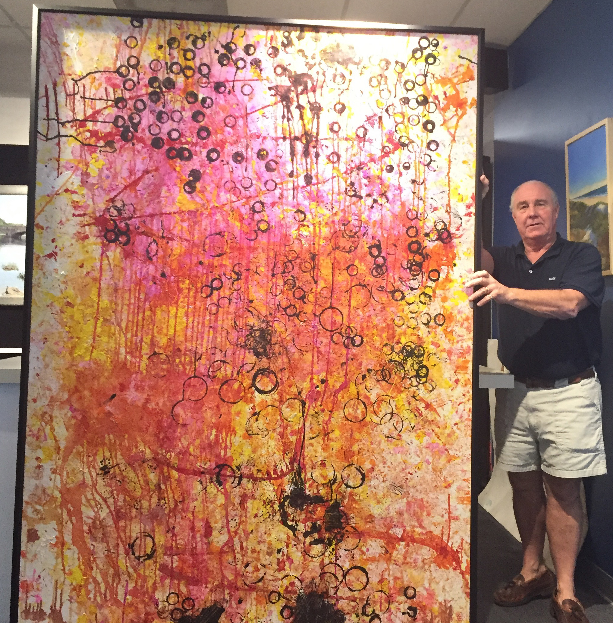 5’ X 7’ framed canvas for a school in Greenwich