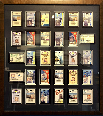 Ski Passes Custom Framed