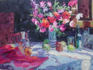 Flowers and Wine / Oil