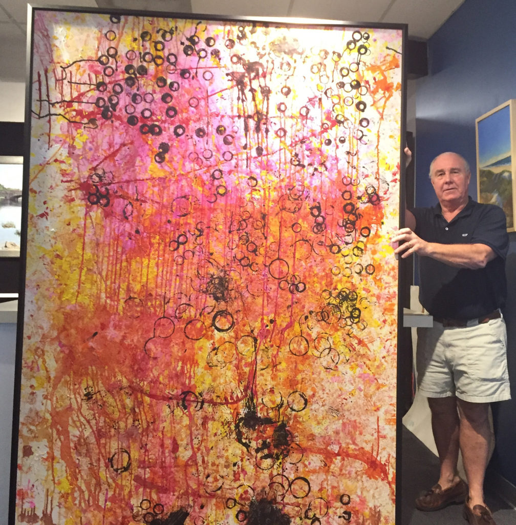 5’ X 7’ framed canvas for a school in Greenwich