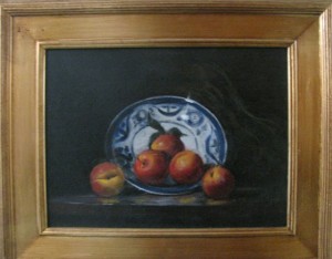 Blue Bowl & Peaches By Richard Pionk