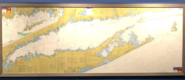 Never Seen Before! 7 1/2 foot Chart of Long Island Sound