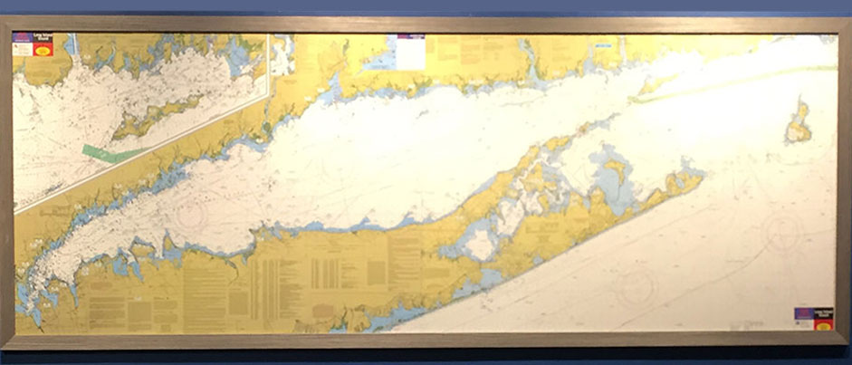 Never Seen Before! 7 1/2 foot Chart of Long Island Sound