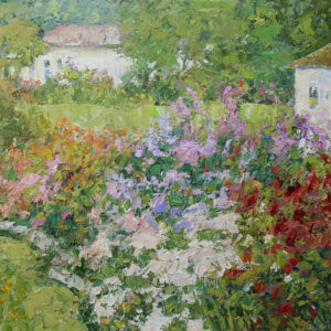 Cottage Garden, Summer By Judith Carbine