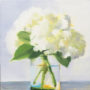 White Hydrangeas By Betty Ball