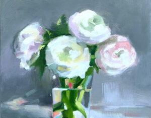 White Ranunculus By Betty Ball