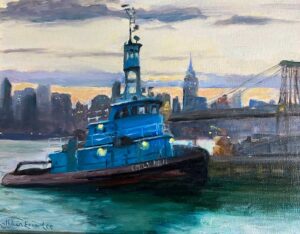 The Emily Ann in Evening Light  By Kathleen Lee
