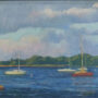 Sailboats Moored By Concetta Volpe