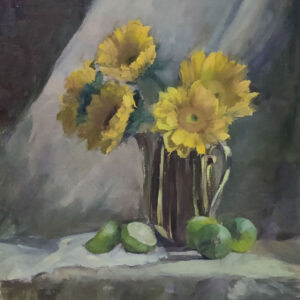 Sunflowers In Gold By Concetta Volpe