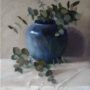 Eucalyptus in a Blue Vase By Murray Smith