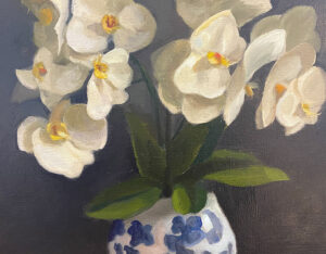 White Orchids By Murray Smith