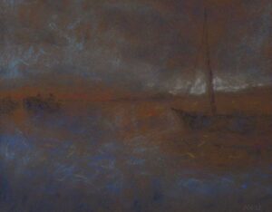 Barche al Tramonto (Boats at Sunset 2) By Martha Wakeman