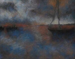 Boats at Sunset San Terenzo By Martha Wakeman