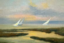 Sunset Sail, Marshes, Nantucket By Yasemin Tomakan