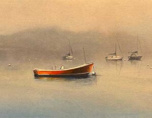 Dory at Rest, CT Coastline By Yasemin Tomakan