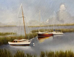 Evening Tide Calm By Yasemin Tomakan